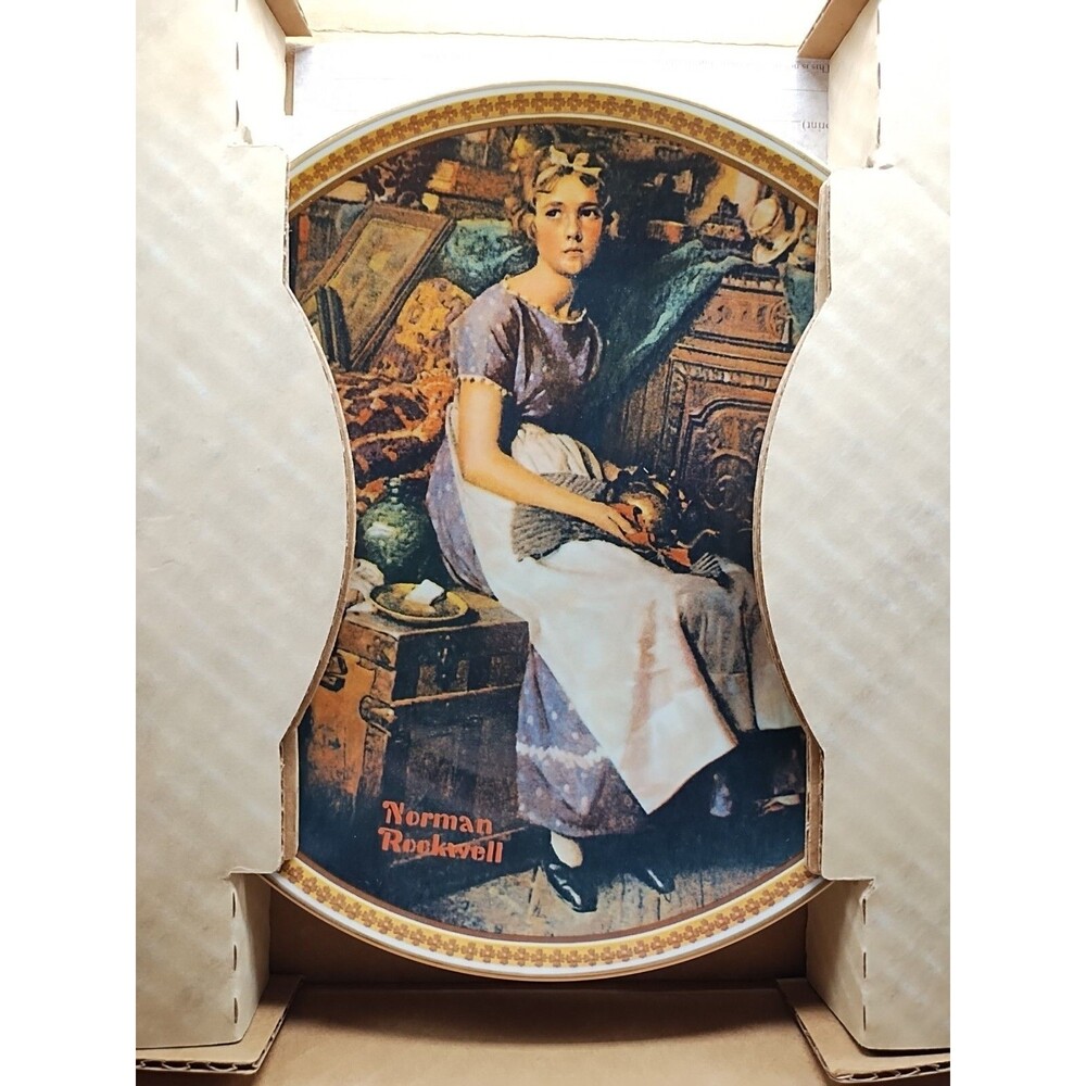 Norman Rockwell Dreaming In The Attic Collectors Plate Rediscovered Women W /COA